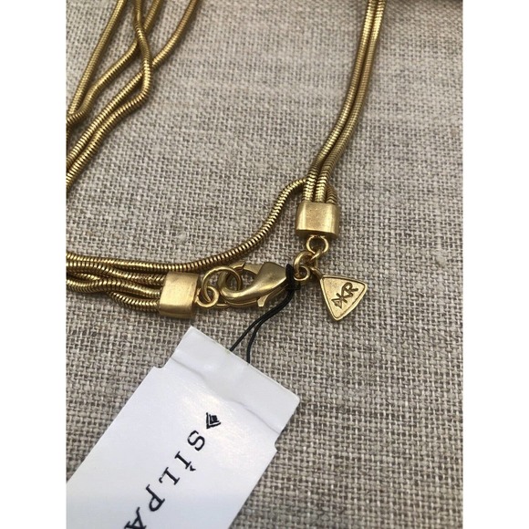 SILPADA ‘CASCADING COLOR-BLOCK’ 36 Inch 2-TONED BRASS/BLACK NECKLACE KRN0009 NWT - Picture 5 of 7